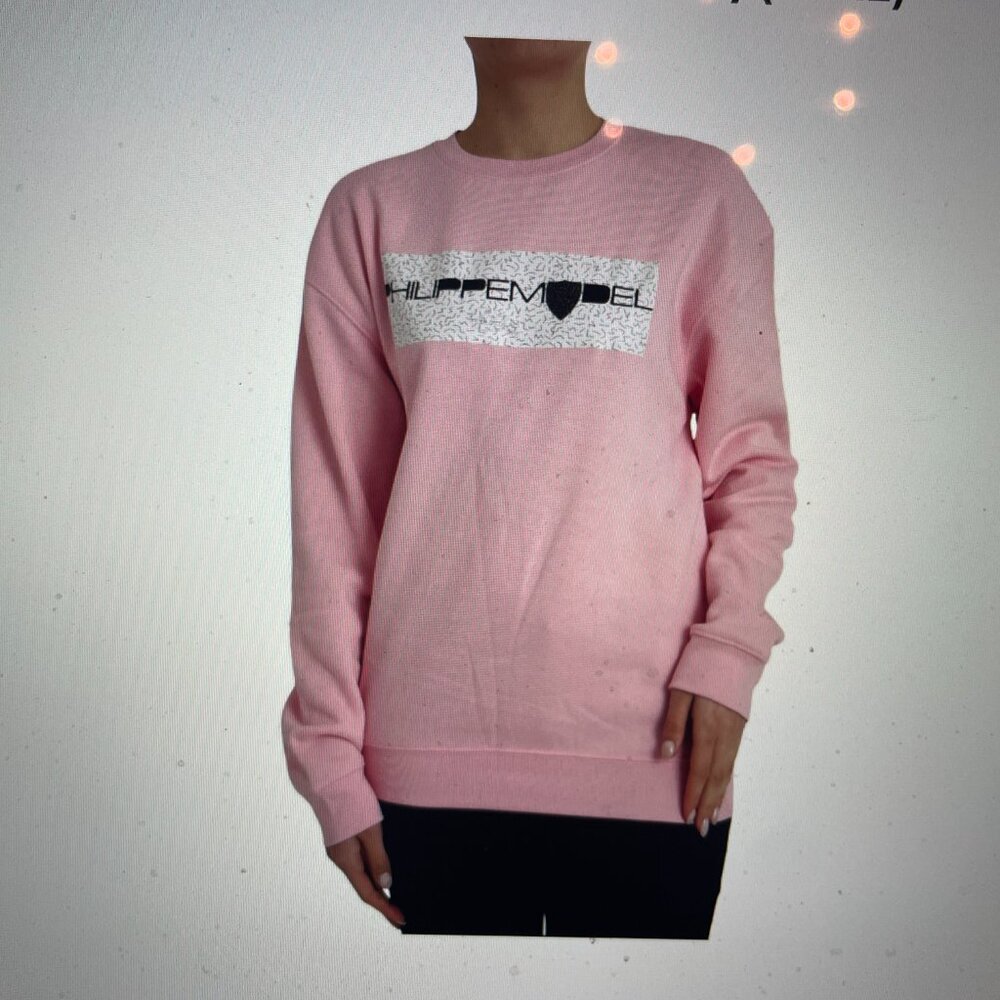 Sweatshirt Philippe Model 100 % cotton,, Pink ,Size XL-1X,Made in Italy 25"x29"